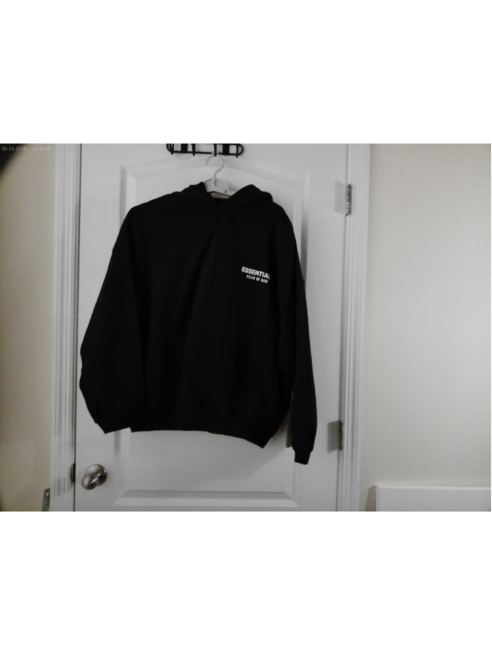 Men's ESSENTIALS FEAR OF GOD Hoodie M Black White